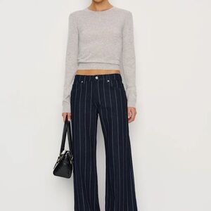 Reformation Cary Low Rise Slouchy Wide Leg Jeans Blue - Size 25